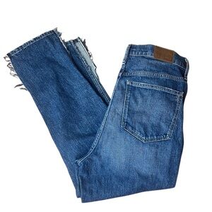 Madewell Stovepipe Spit Hem Hi Rise Jeans